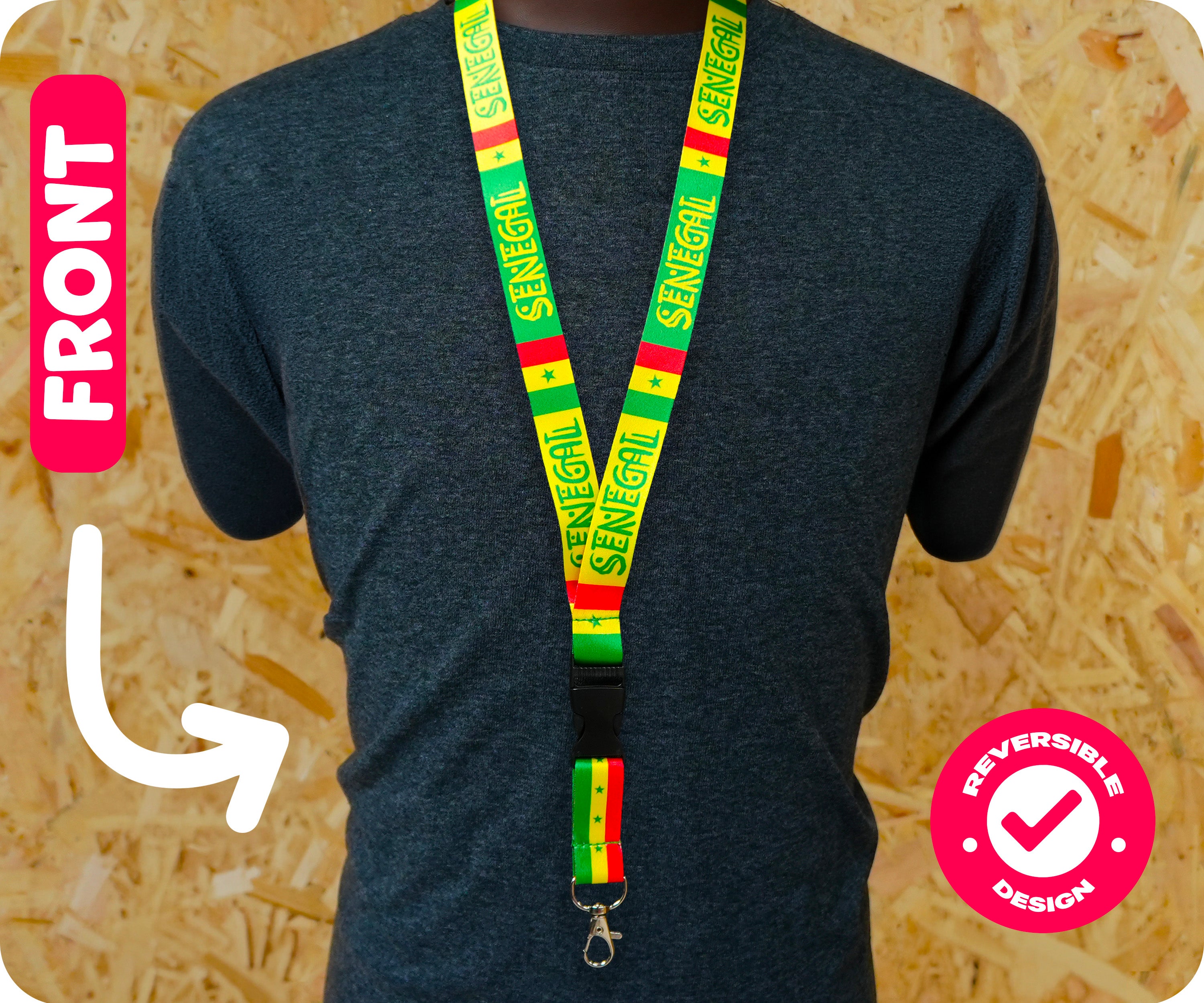 Senegal African National Flag Lanyard Imagen secundaria del producto
