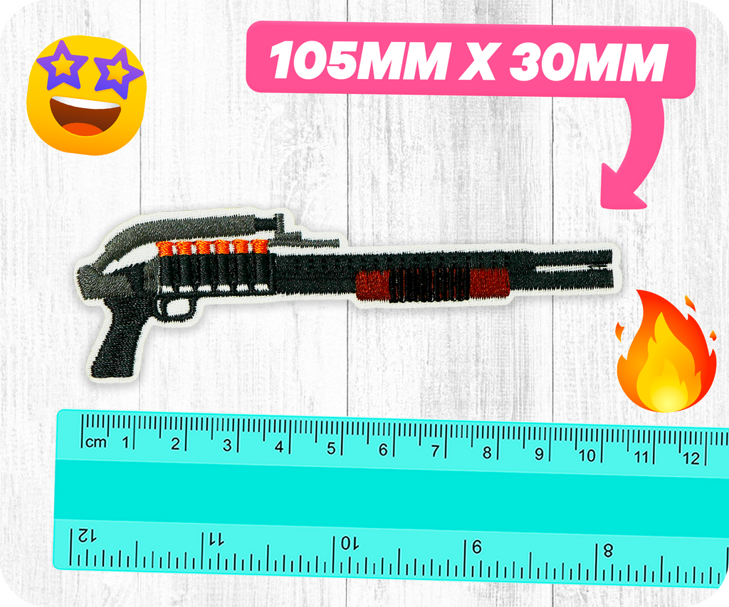 Mossberg 500 / 590 Series Pump Action Shotgun Iron On Patch (10 x 3cm)