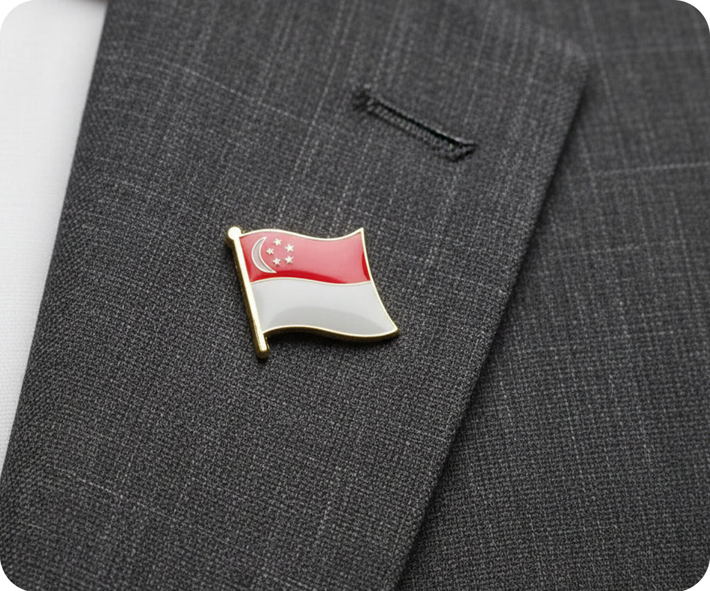 Singapore Flag Pin Badge
