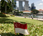 Singapore Flag Pin Badge