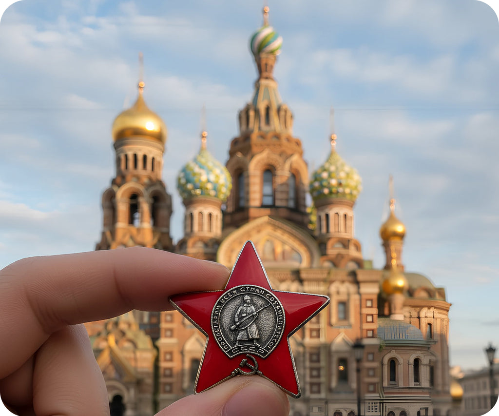 Soviet Union Red Star Soldier Pin Badge