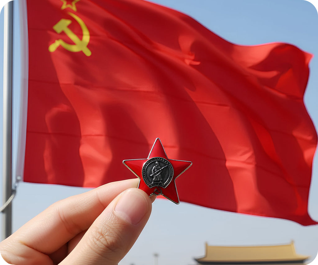 Soviet Union Red Star Soldier Pin Badge