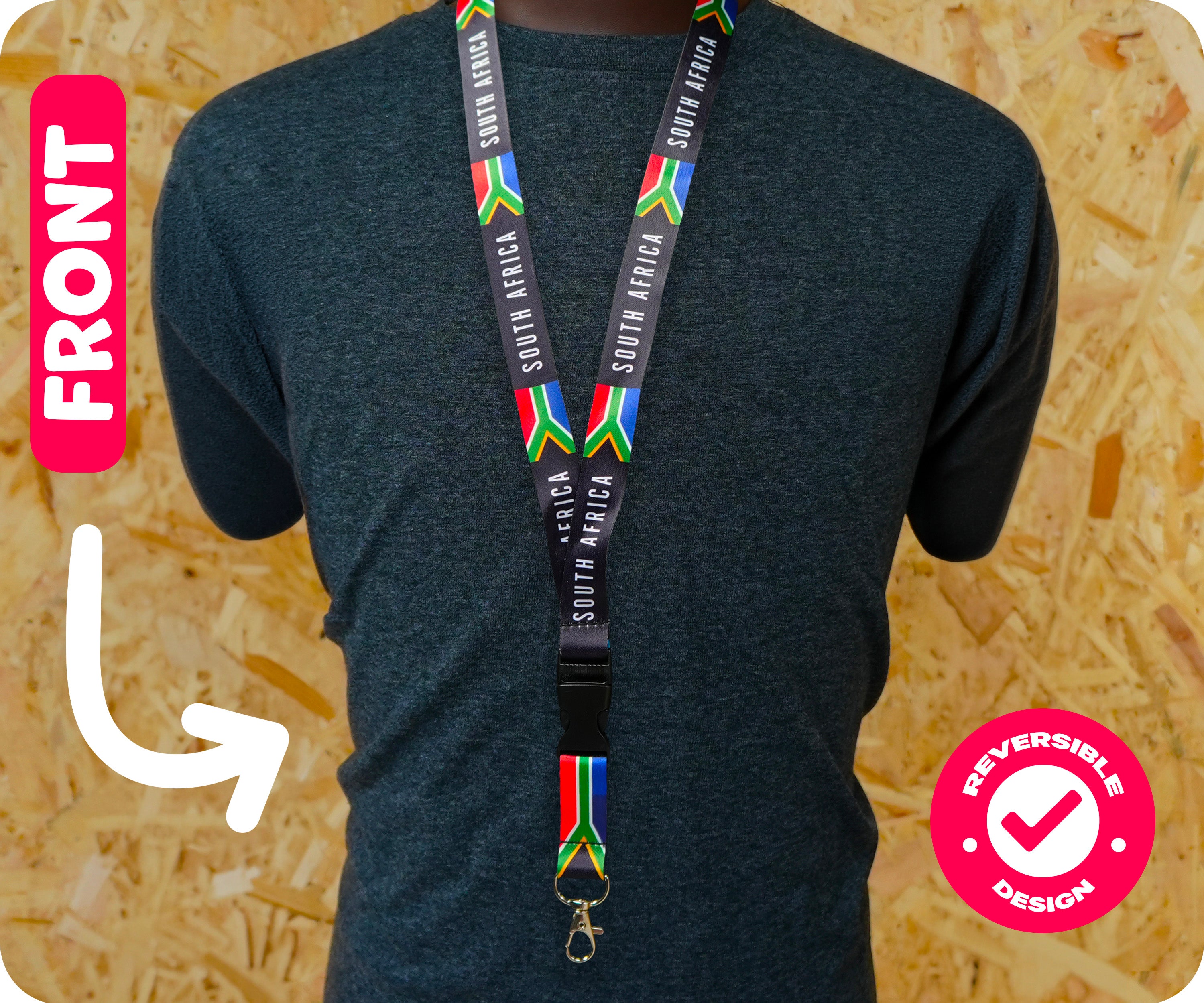 South Africa National Flag Lanyard Imagen secundaria del producto