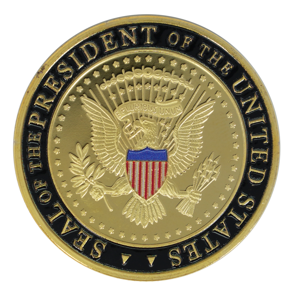 Secret Service & Presidential Seal Commemorative Coin – Black & Gold Edition