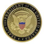 Secret Service & Presidential Seal Commemorative Coin – Black & Gold Edition