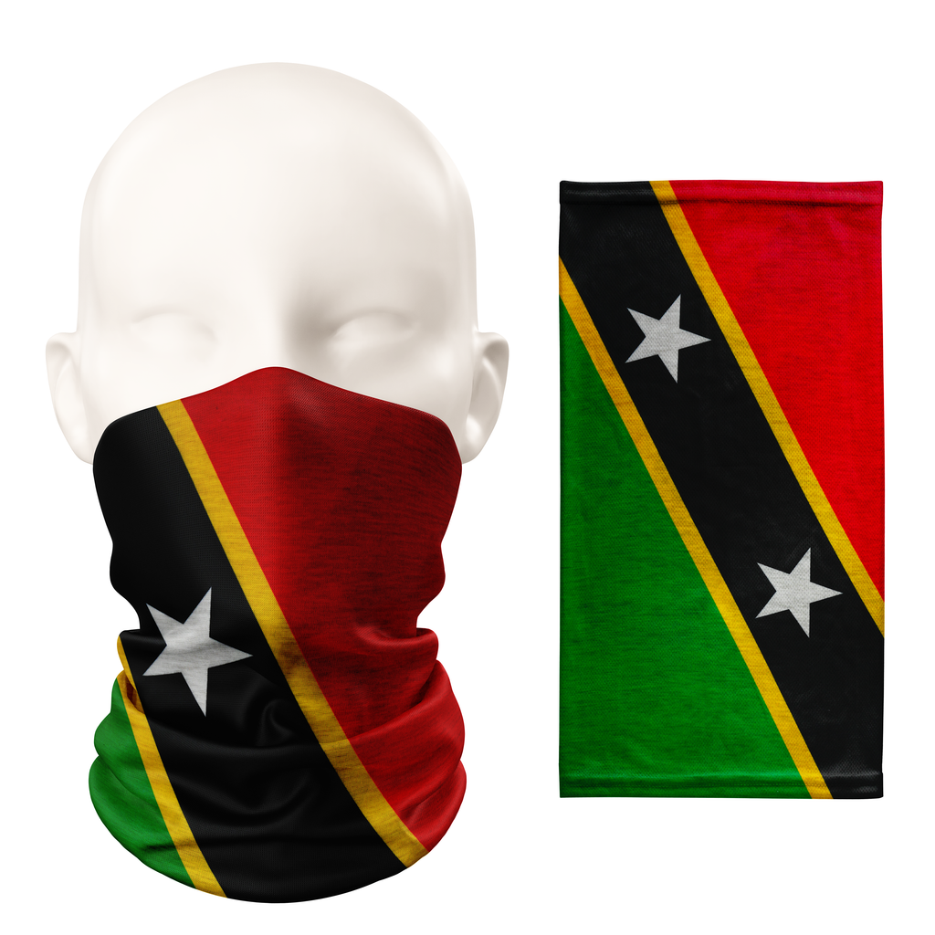 Bandana de la bandera de San Cristóbal y Nieves – Máscara transpirable, protector de cuello, cubierta facial