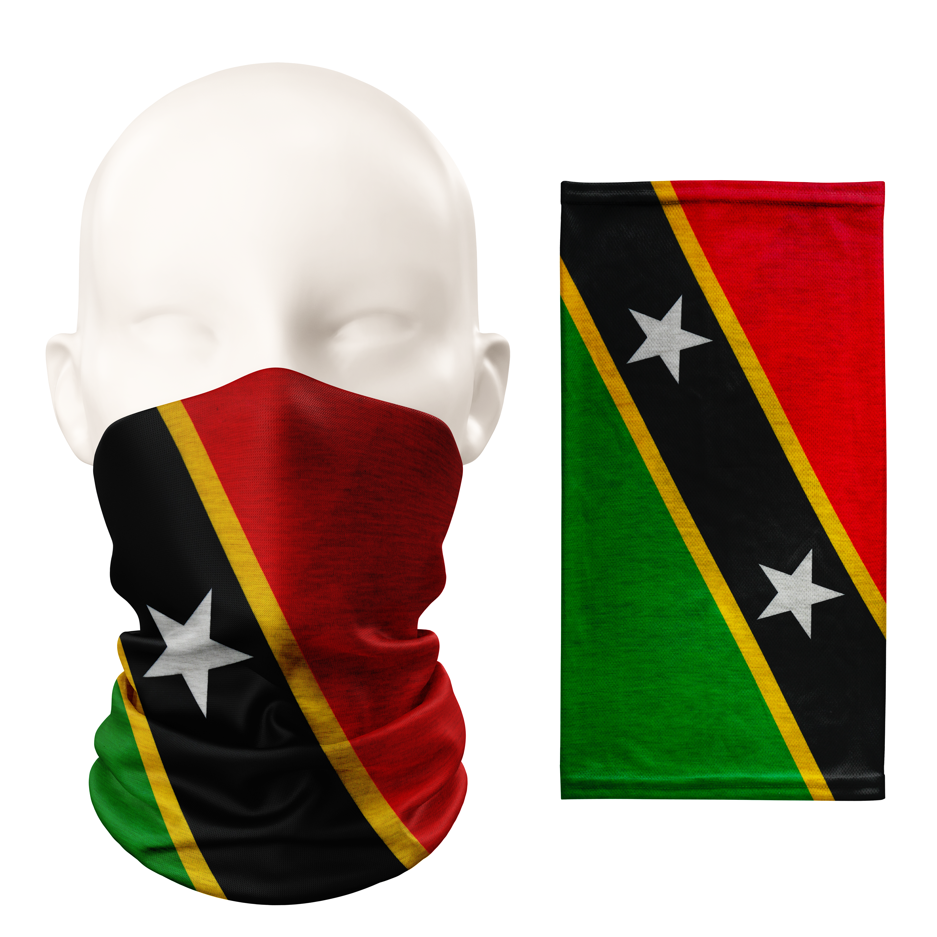 Bandana de la bandera de San Cristóbal y Nieves – Máscara transpirable, protector de cuello, cubierta facial