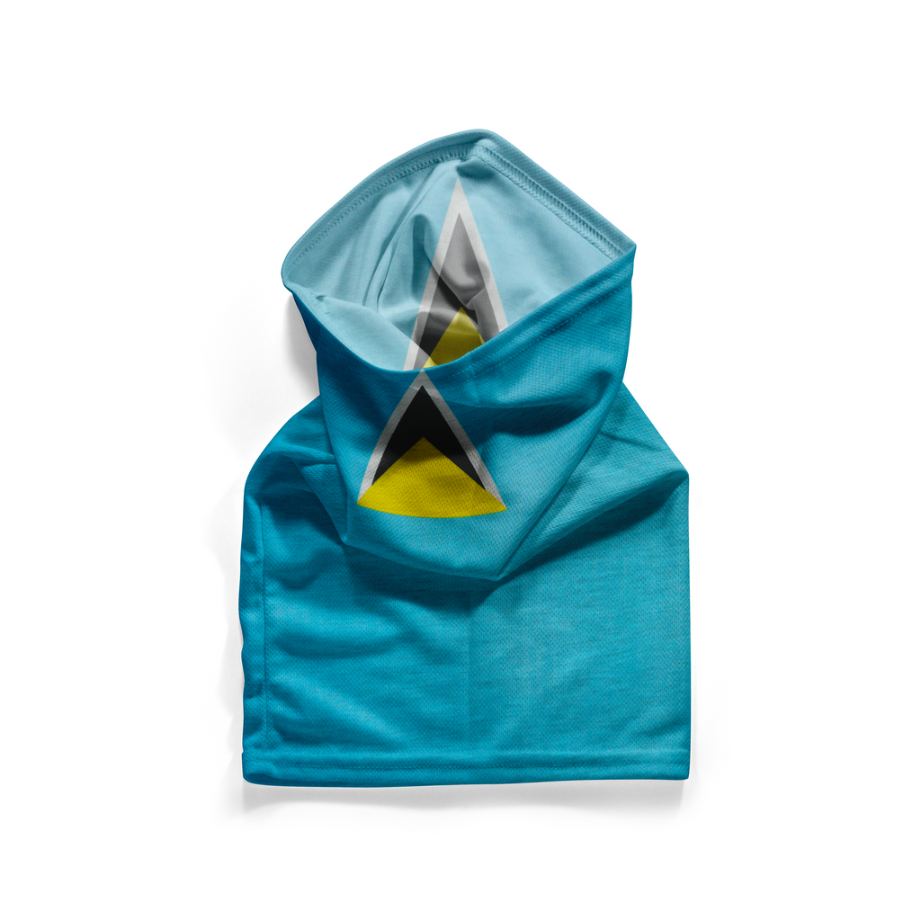 Snood con la bandera de Santa Lucía – Mascarilla transpirable para cuello/bufanda tubular