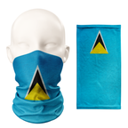 Snood con la bandera de Santa Lucía – Mascarilla transpirable para cuello/bufanda tubular