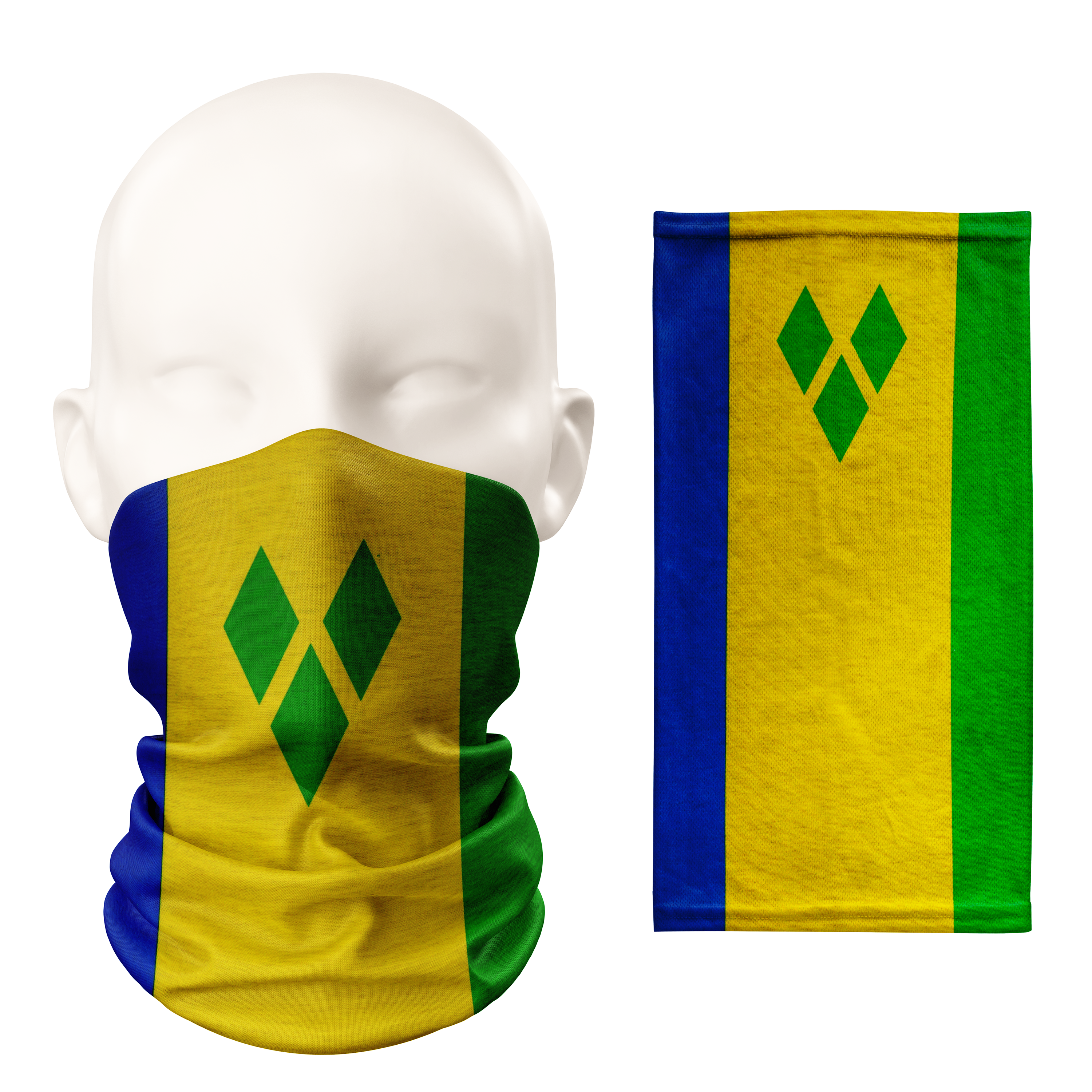 Snood con la bandera de San Vicente y las Granadinas – Cubrecuellos transpirable y mascarilla facial