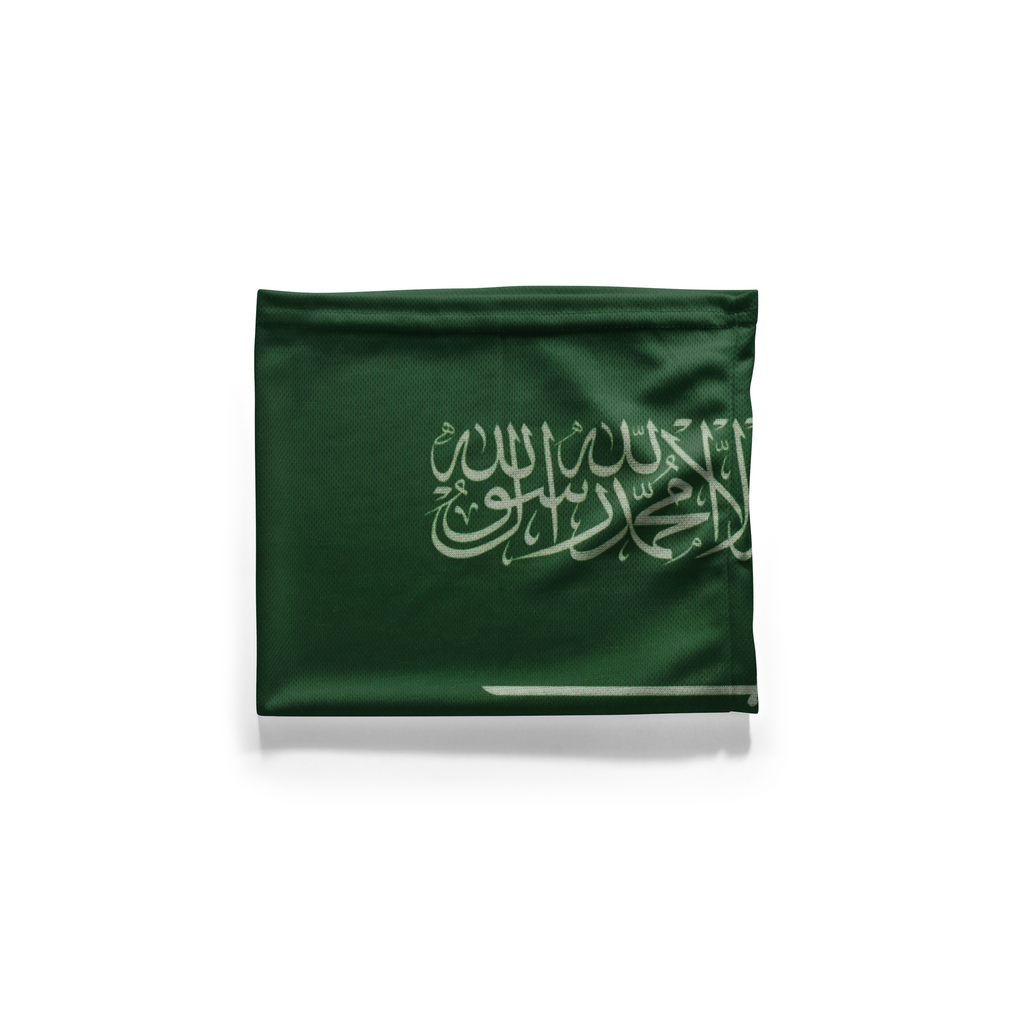 Snood con la bandera del Reino de Arabia Saudita – Mascarilla transpirable de cuello, cubrecara