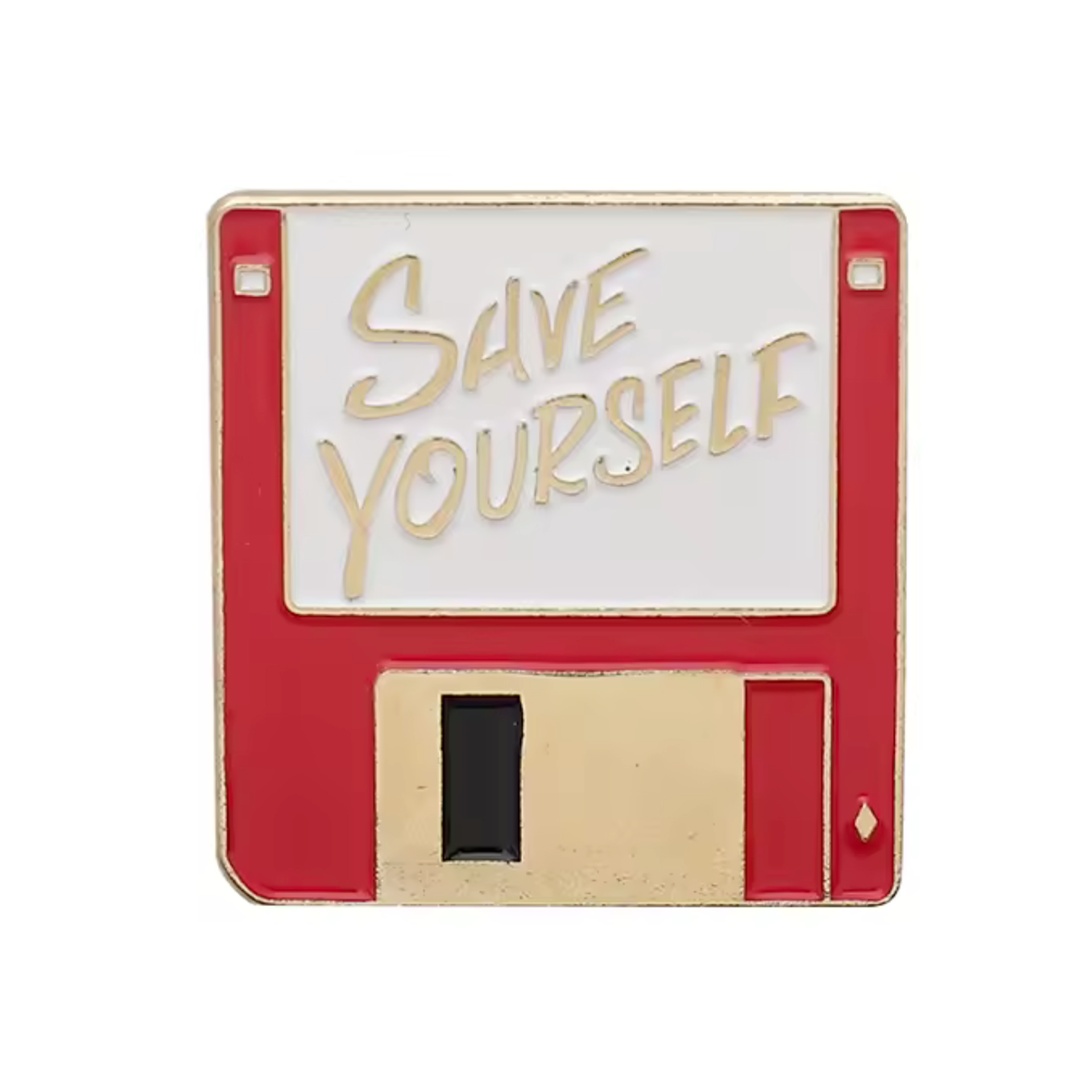 Pin de la computadora disquete "Sálvate a ti mismo" Imagen principal del producto