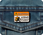 Caution Science Student Pin Badge