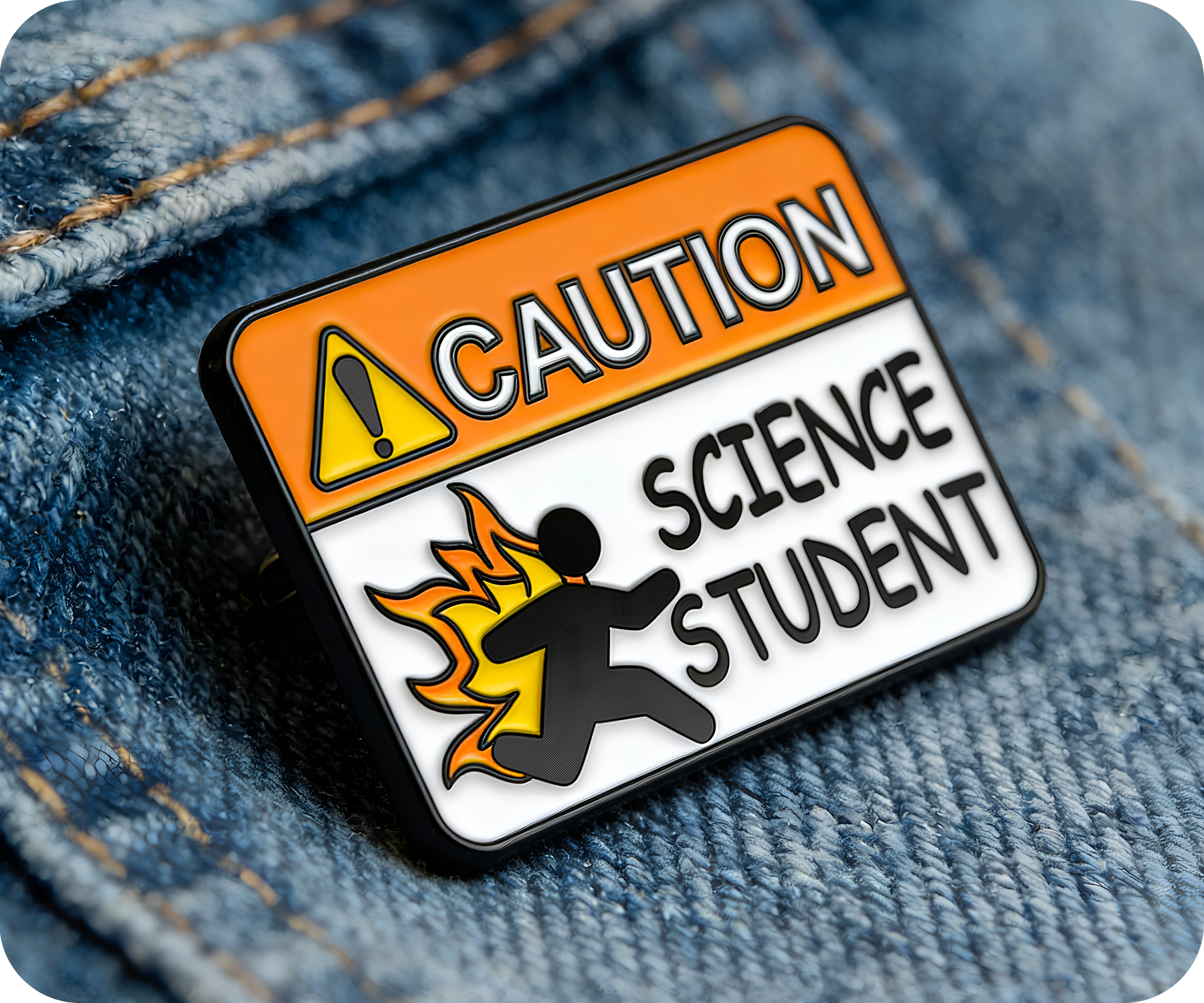 Insignia de estudiante de ciencias: precaución Imagen secundaria del producto
