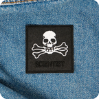 Scientist Skull & Crossed Bones Iron On Patch (6 x 6cm)