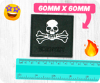 Scientist Skull & Crossed Bones Iron On Patch (6 x 6cm)