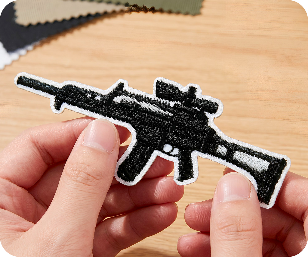 Heckler & Koch G36 Rifle Gun Iron On Patch (8.9 x 3cm)