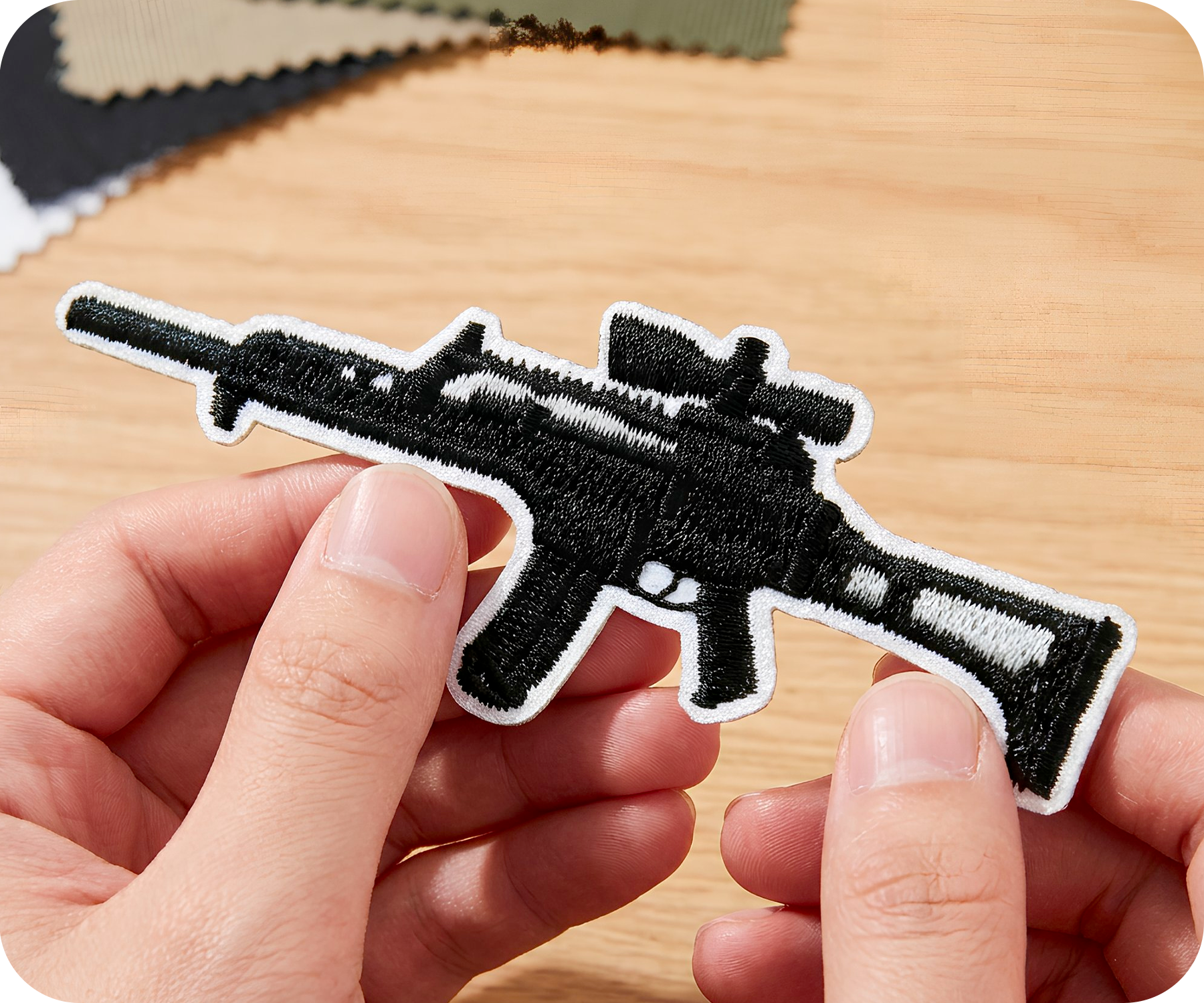 Heckler & Koch G36 Rifle Gun Iron On Patch (8.9 x 3cm)