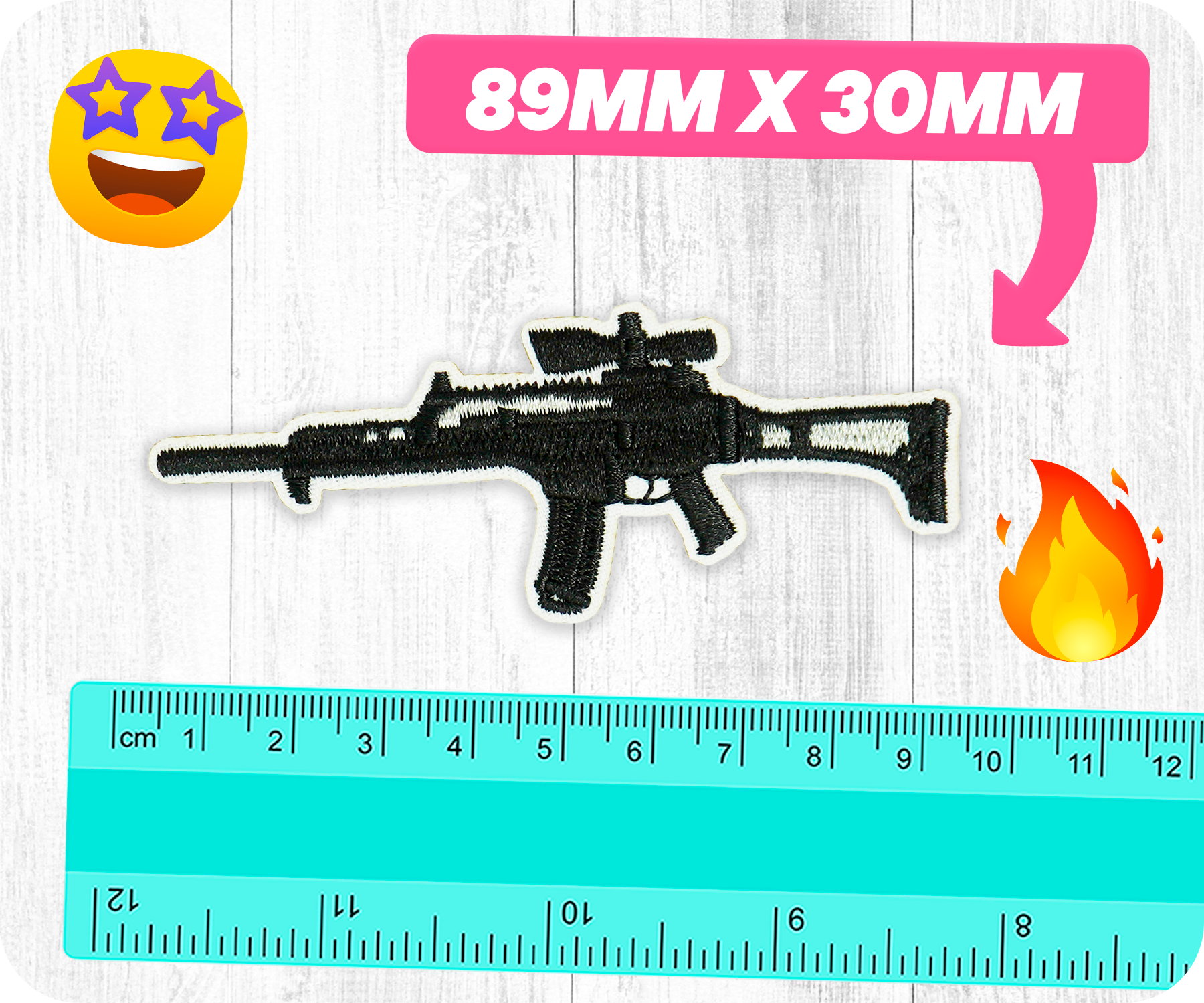 Heckler & Koch G36 Rifle Gun Iron On Patch (8.9 x 3cm)