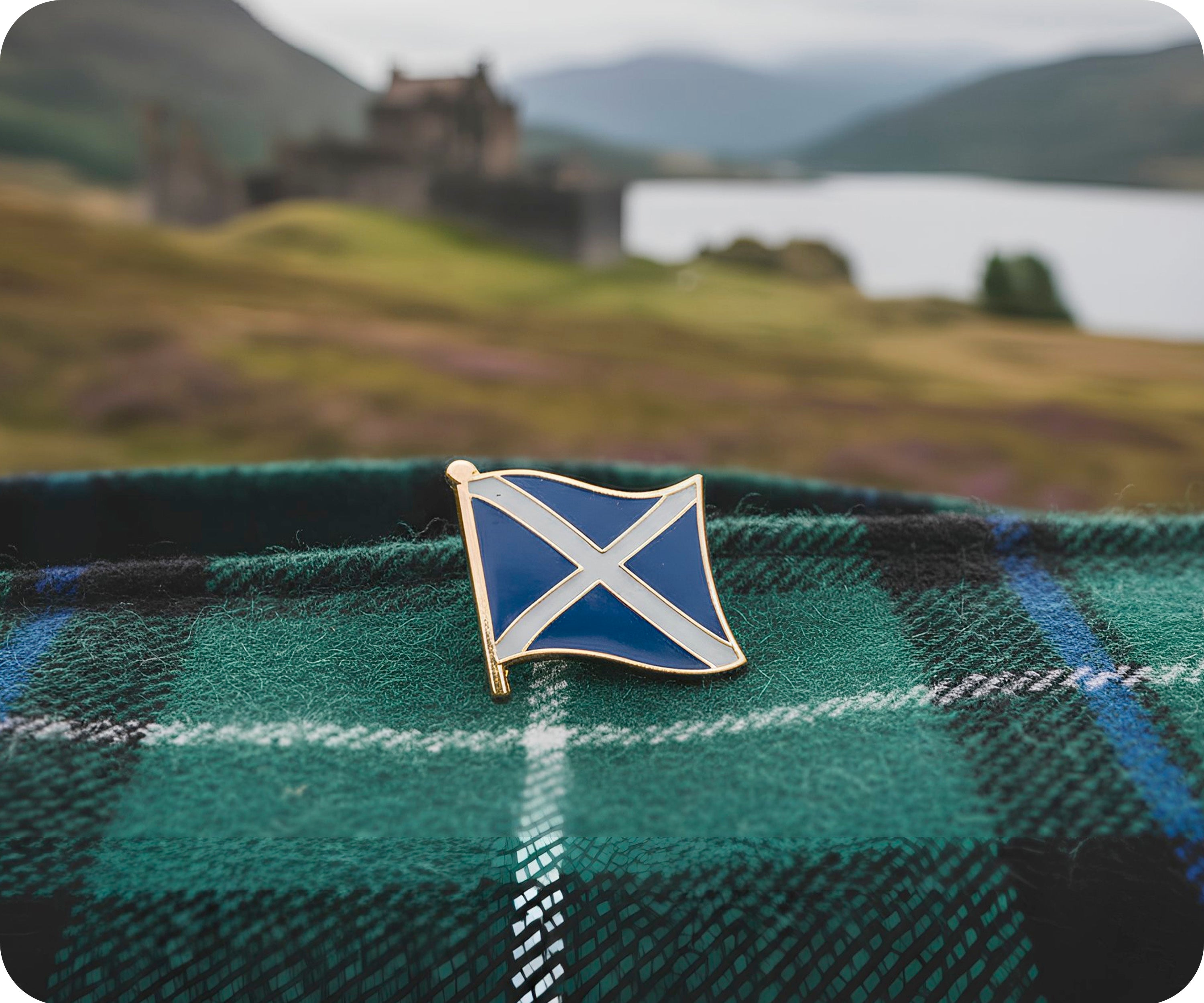 Insignia de solapa de la bandera escocesa Saltire Imagen secundaria del producto