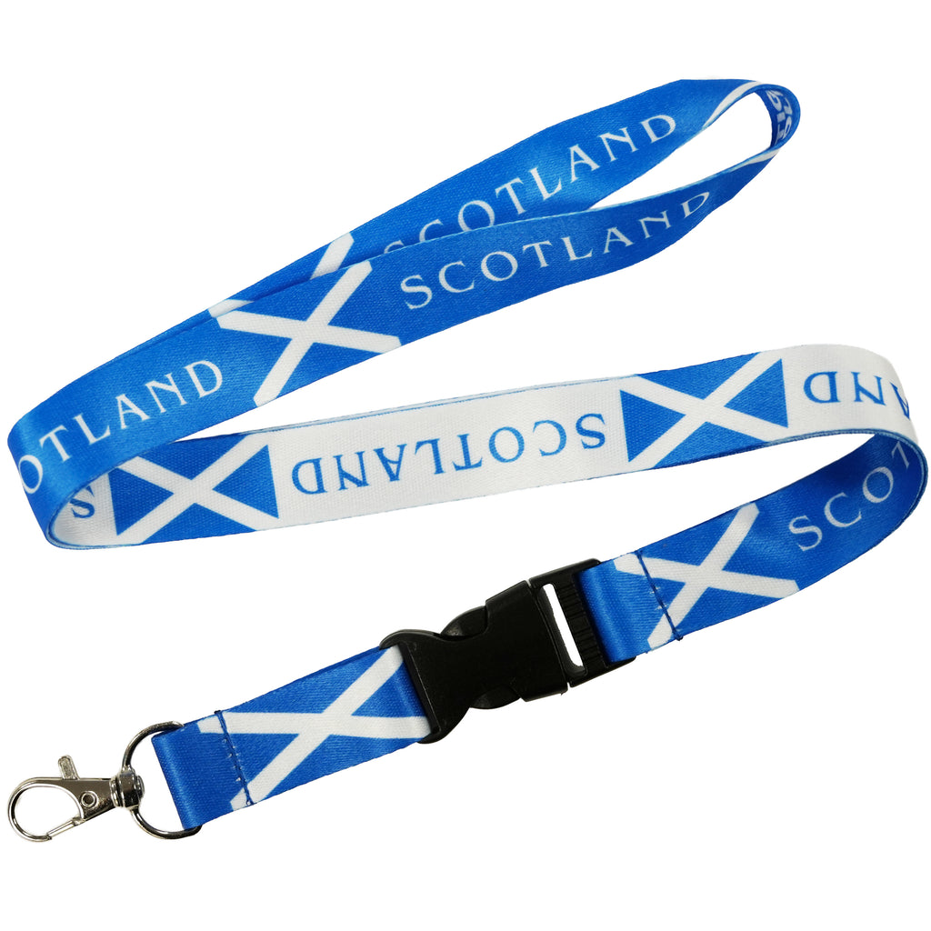 Scotland Flag Scottish Saltire Blue Lanyard