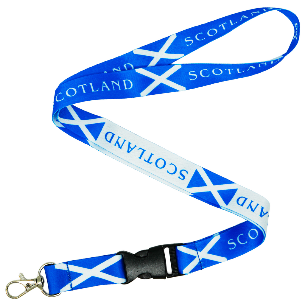 Scotland Flag Scottish Saltire Blue Lanyard
