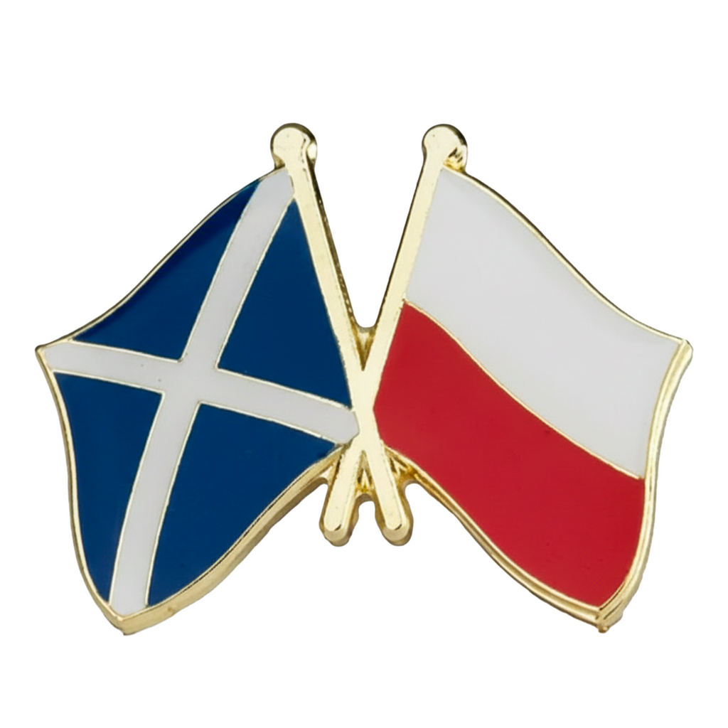 Scotland & Poland Friendship Pin Badge