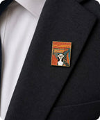 Panda Scream Art Enamel Pin Badge