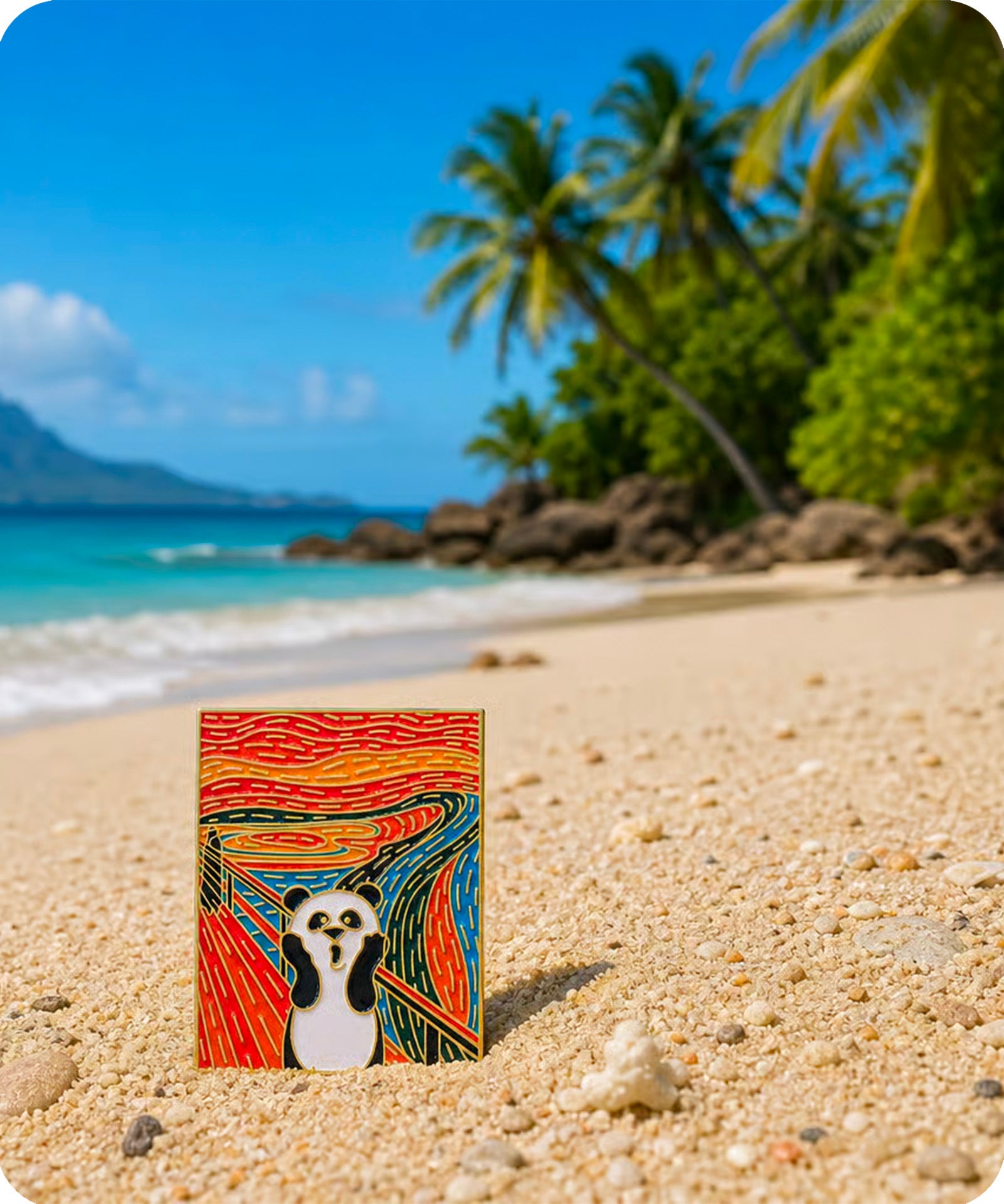 Panda Scream Art Enamel Pin Badge