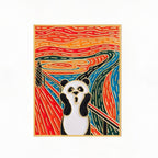 Panda Scream Art Enamel Pin Badge