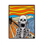 Scream Art Skeleton Pin Badge