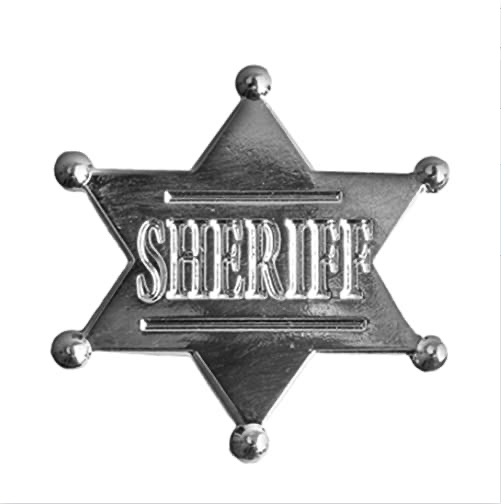 Insignia de sheriff plateada Imagen principal del producto