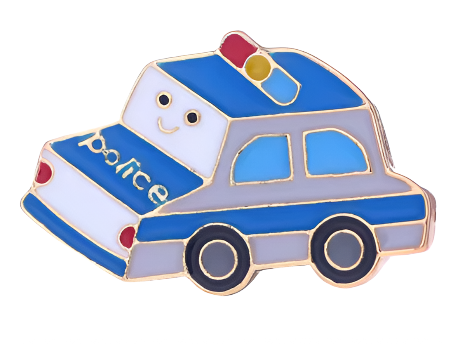 Insignia de coche de policía de dibujos animados