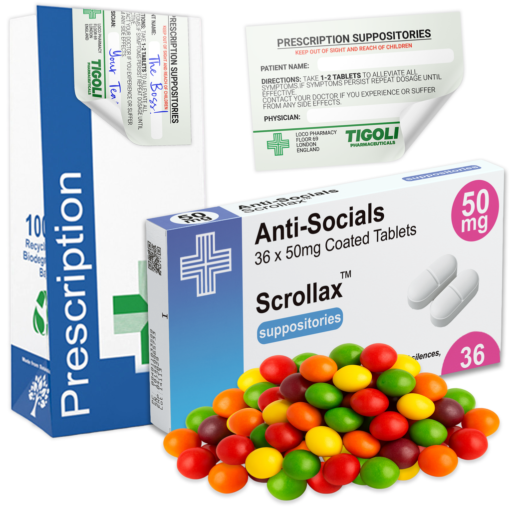 Anti-Socials Prescription Joke Sweets, 36g | Vegan & Vegetarian