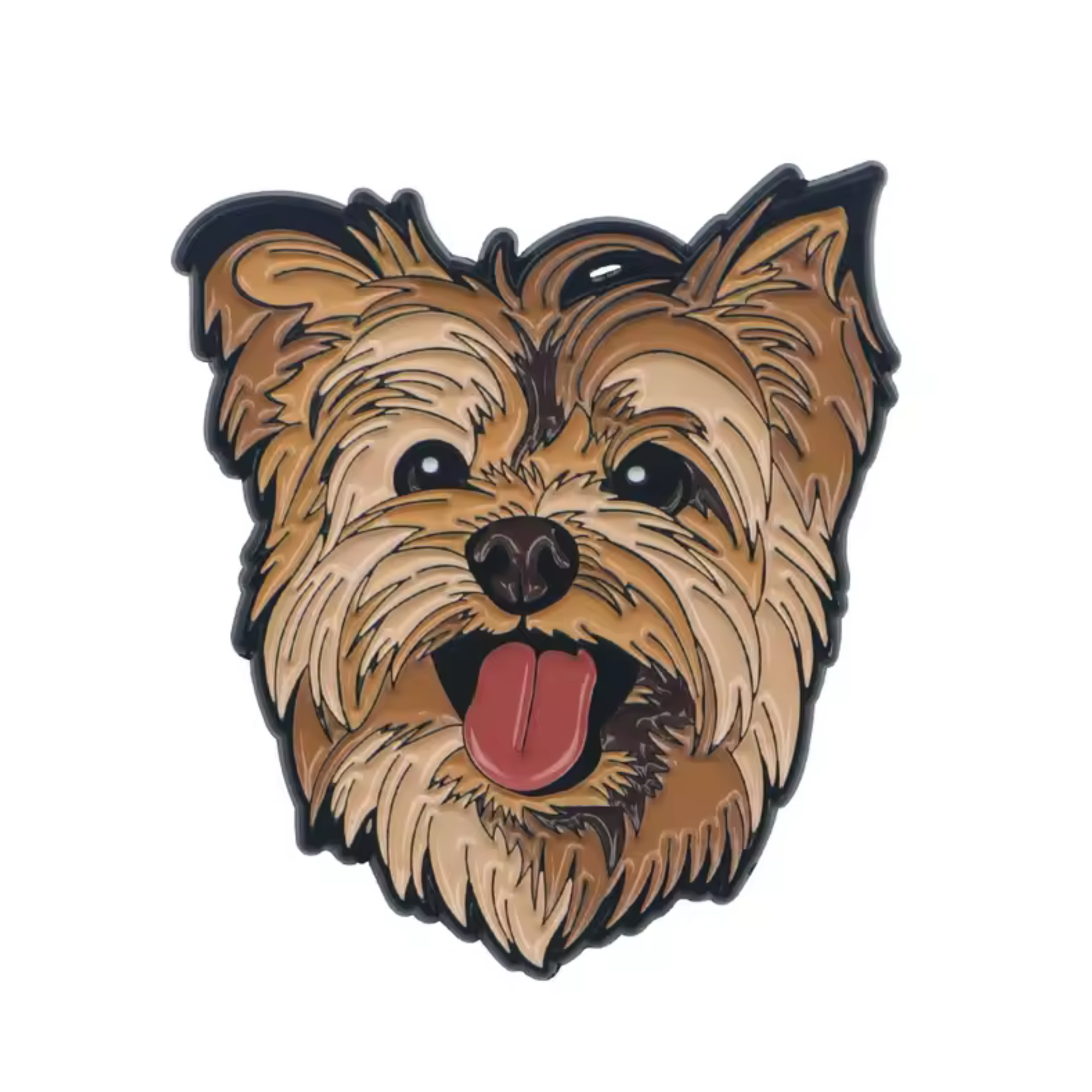 Yorkshire Terrier Scruffy Dog Pin Badge