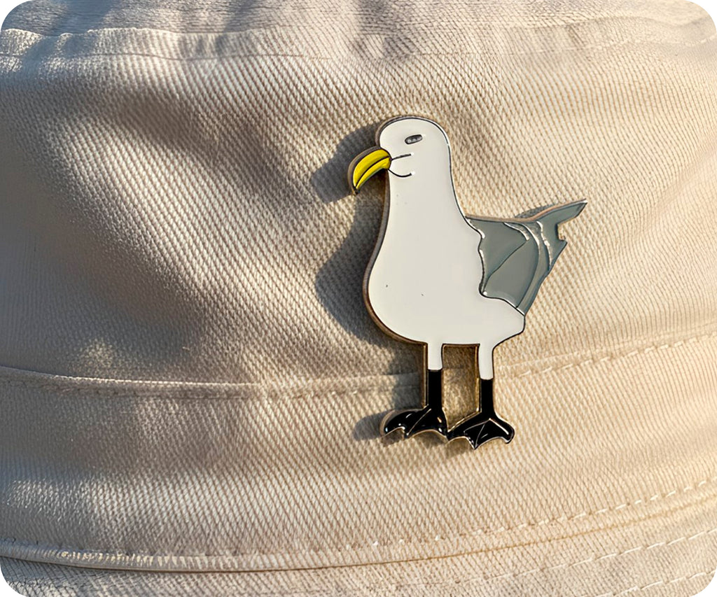 Seagull Bird Pin Badge
