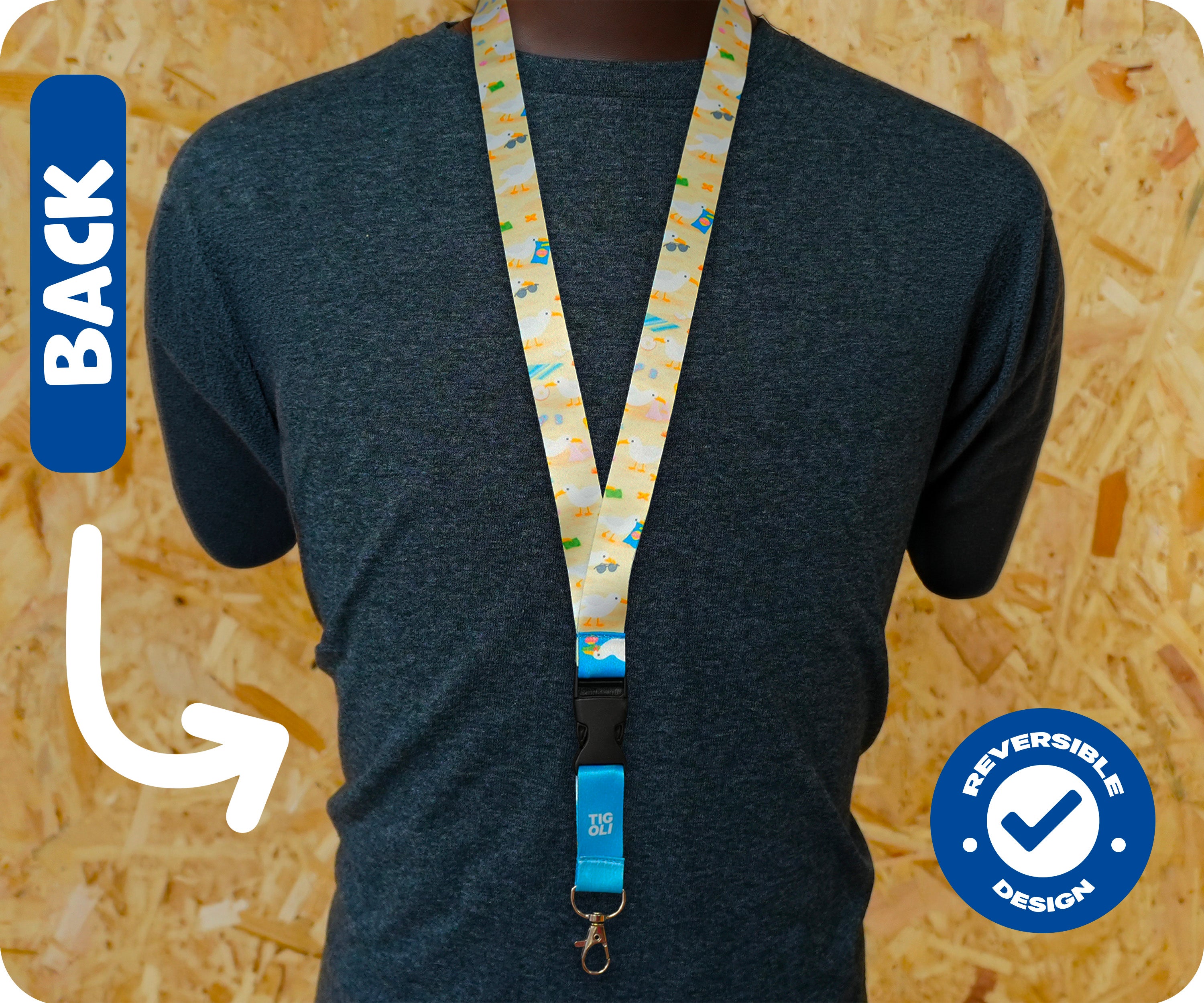 Seagull Seaside Gull Design Lanyard Keychain