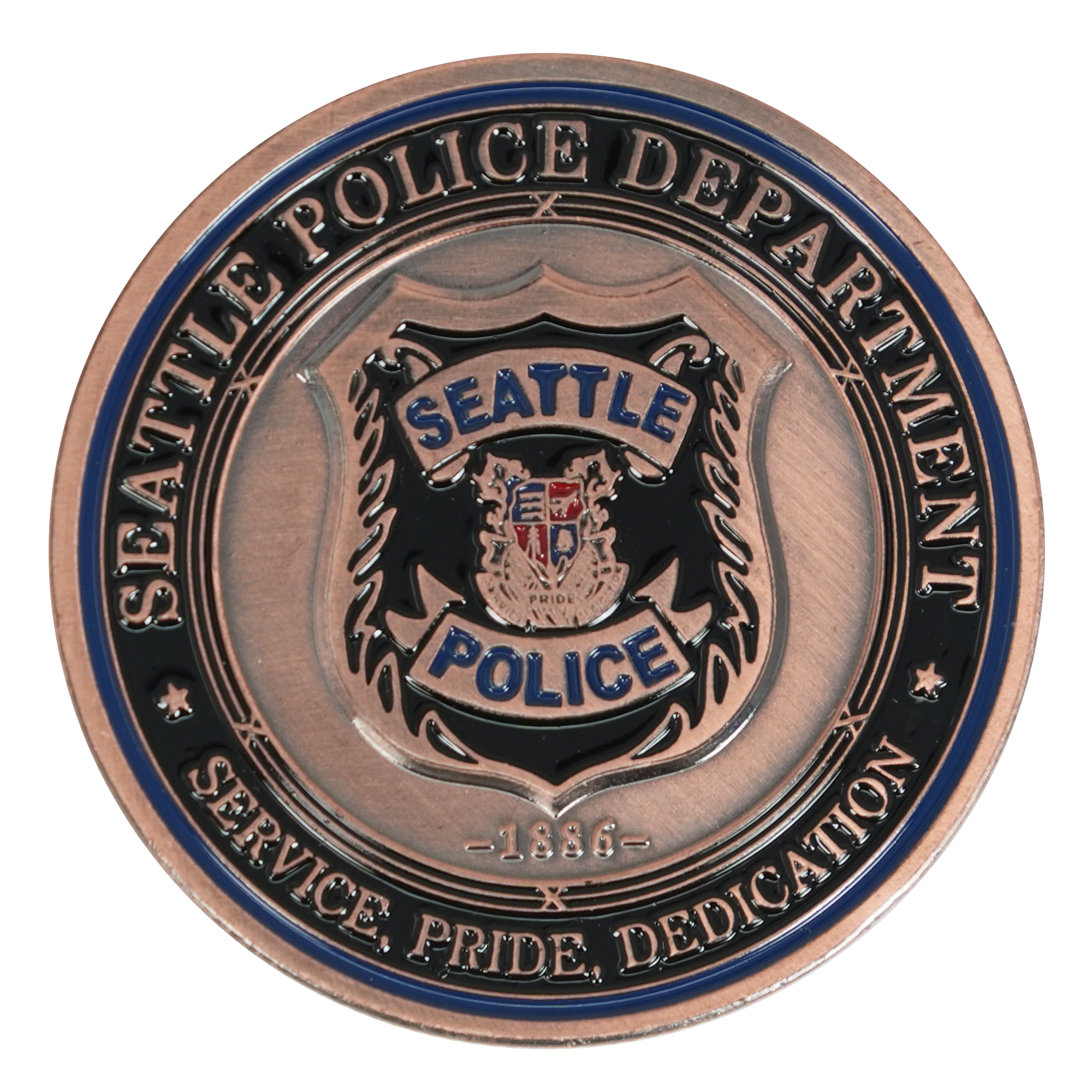 Saint Michael & Seattle Police Department Commemorative Coin