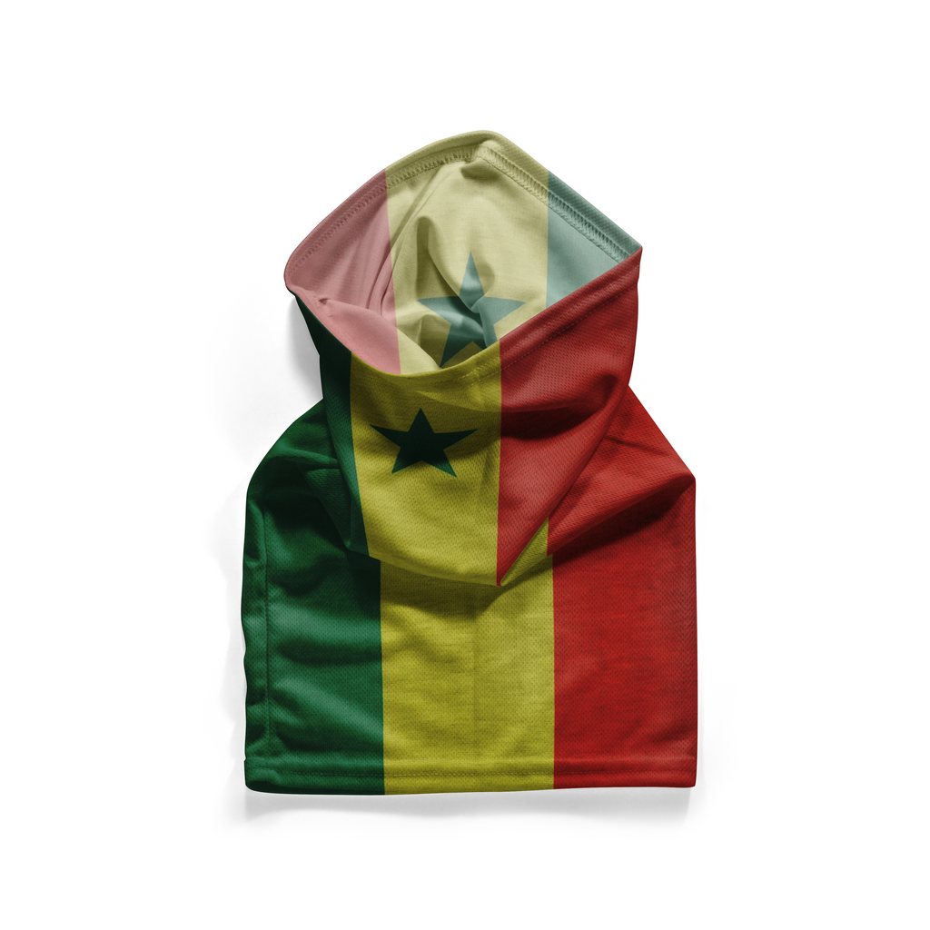 Snood con la bandera de Senegal – Mascarilla transpirable, braga de cuello, cubrecara