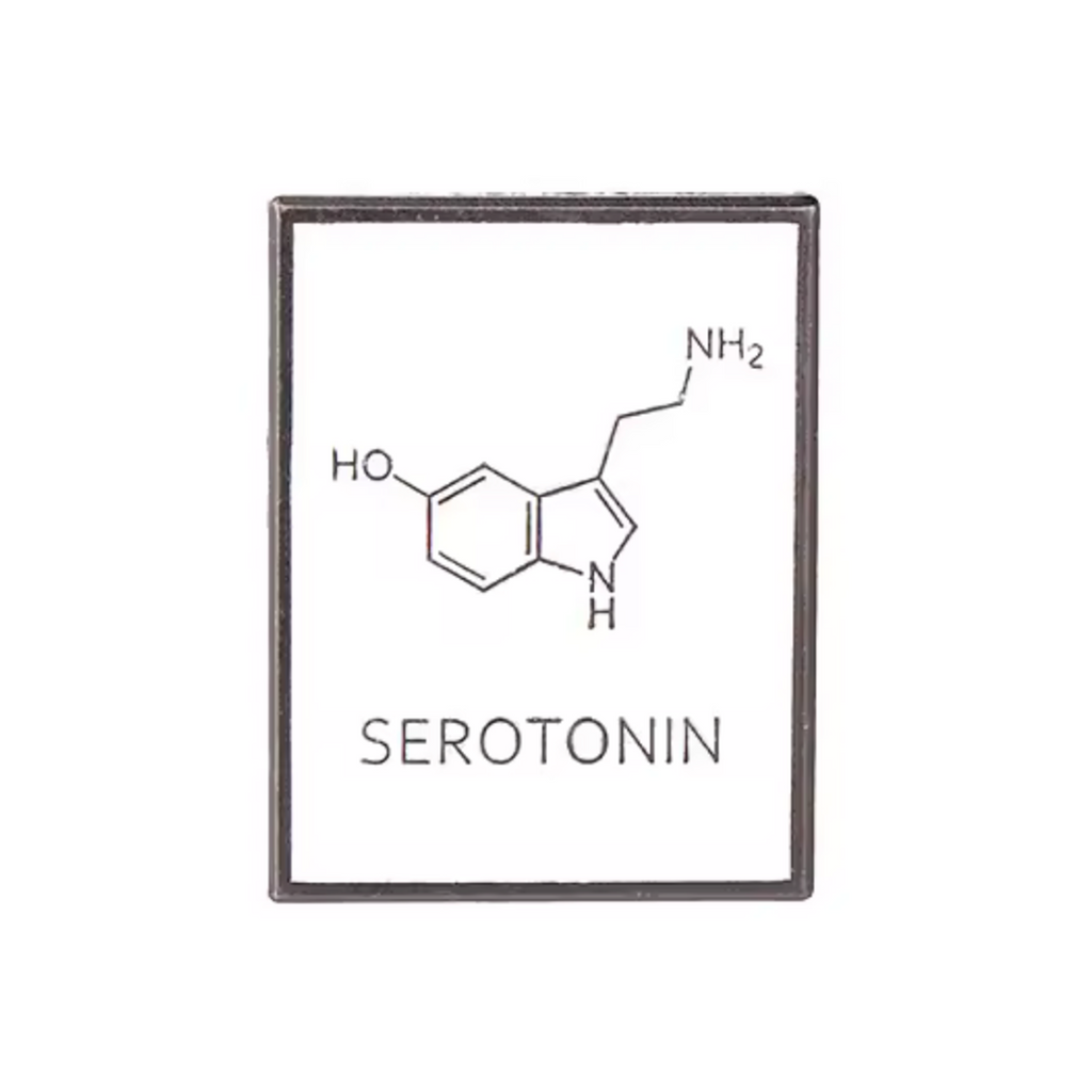 Serotonin Chemical Composition Science Pin Badge