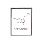 Serotonin Chemical Composition Science Pin Badge