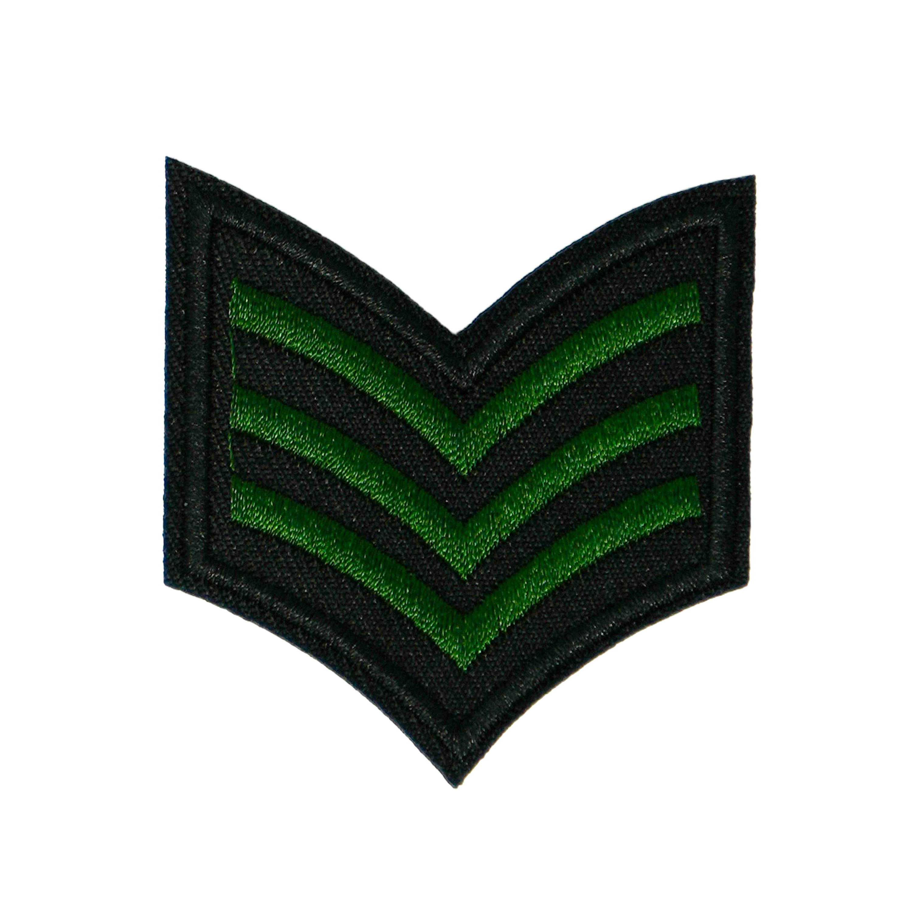 Parche Termoadhesivo de Sargento Negro y Verde (5.5 x 5cm) Imagen principal del producto