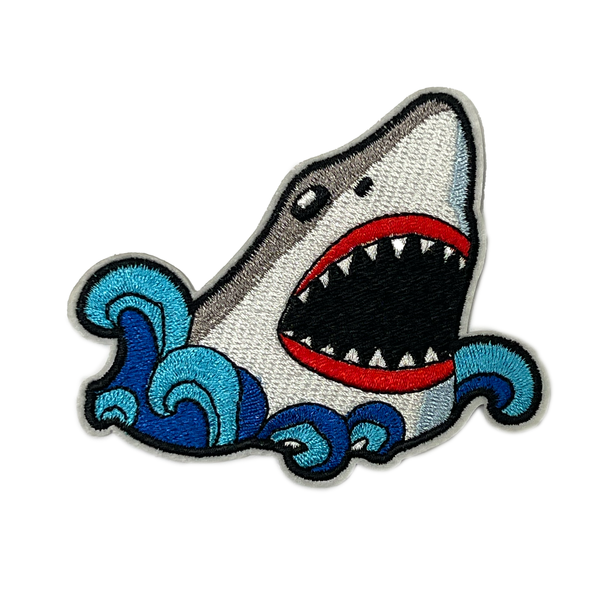 Shark Breaching Embroidery Patch (10 x 8cm) Main image