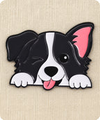 Cute Border Collie Dog Enamel Lapel Pin Badge