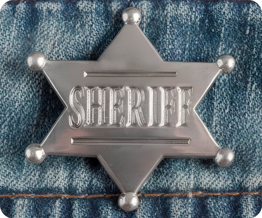Silver Sheriff Pin Badge