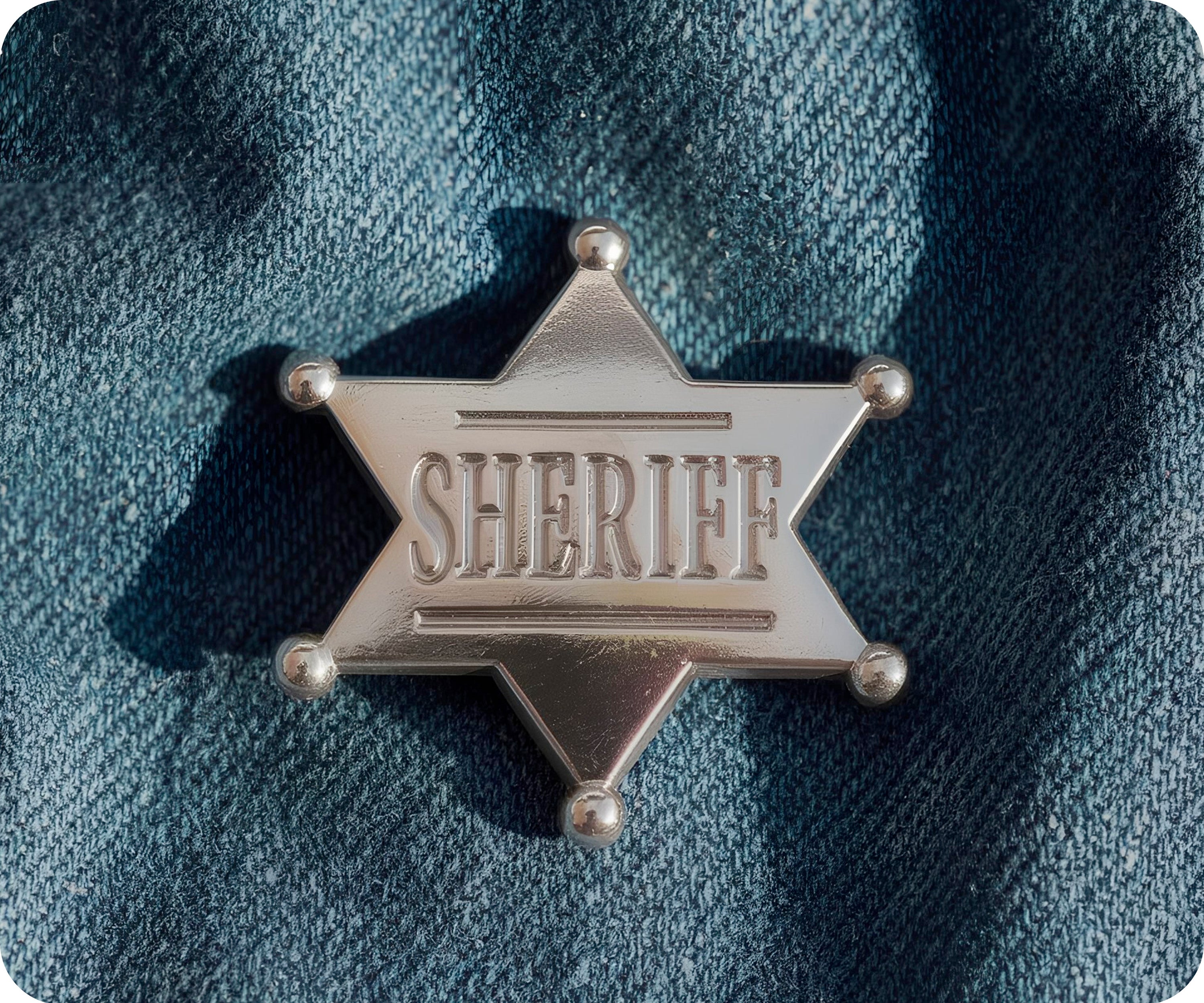 Silver Sheriff Pin Badge