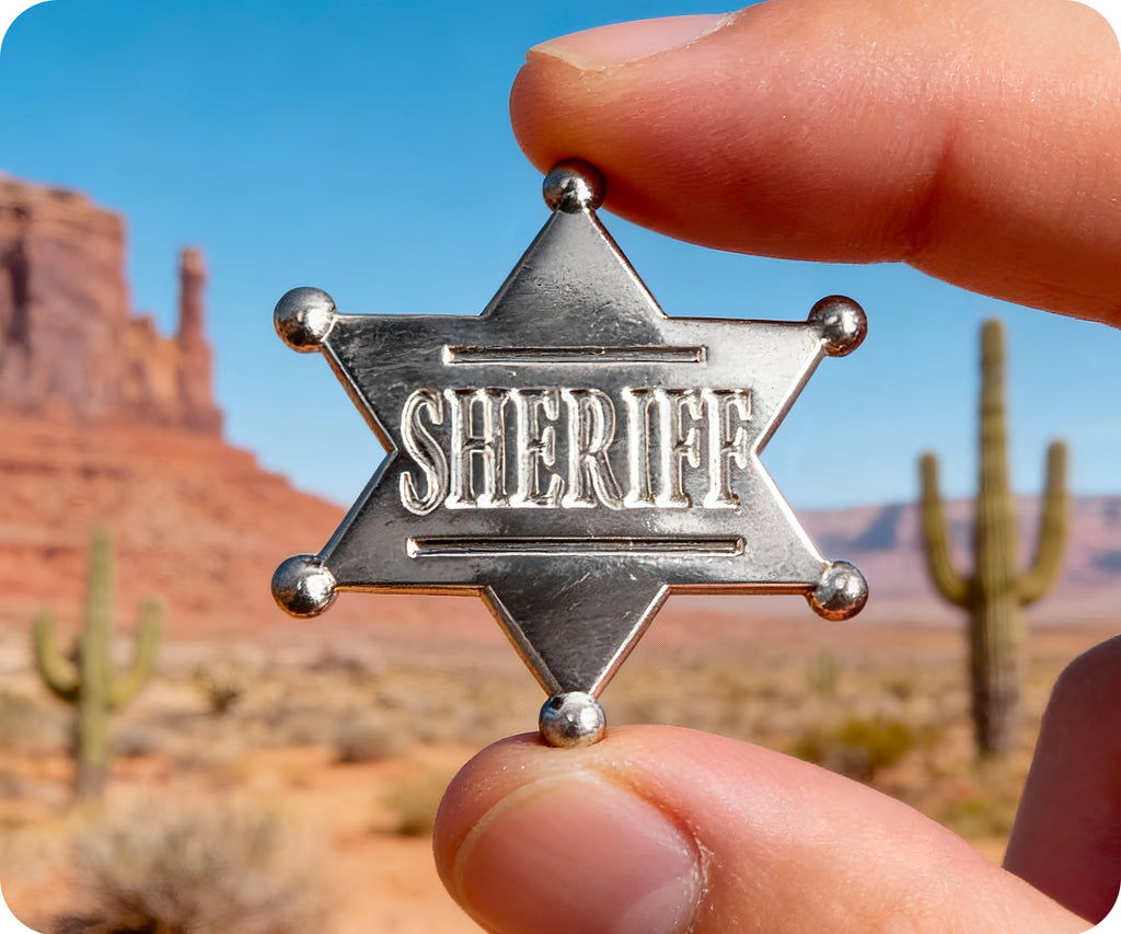 Silver Sheriff Pin Badge