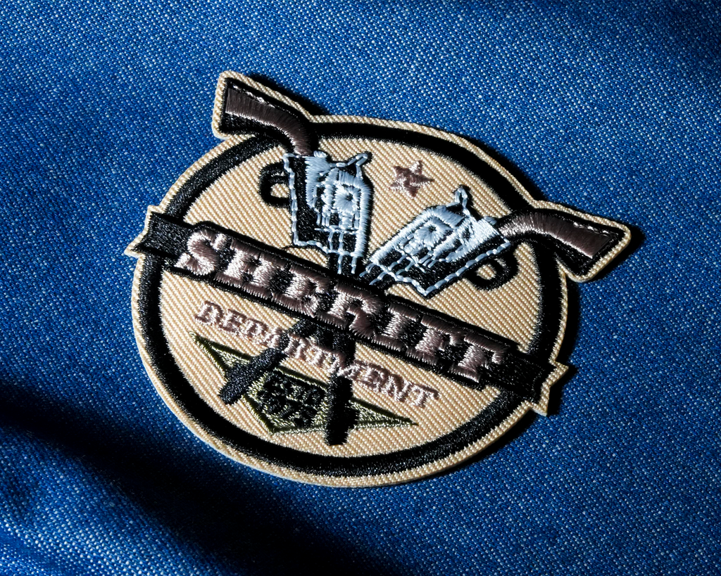 Wild West Sheriff Department Patch Iron On (7 x 8cm)