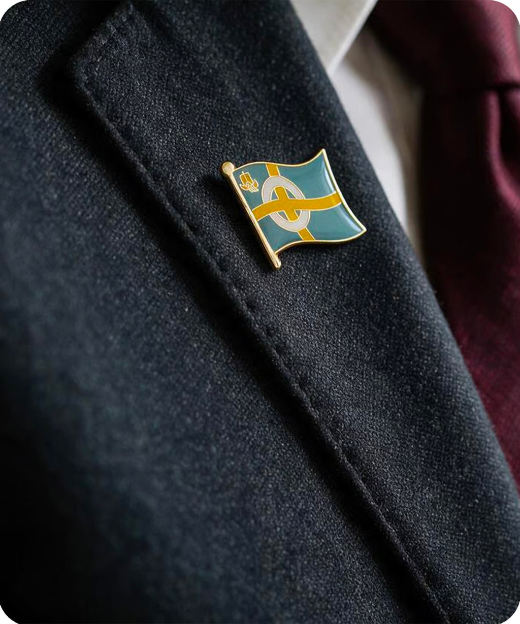 Orkney Islands Flag Enamel Pin Badge