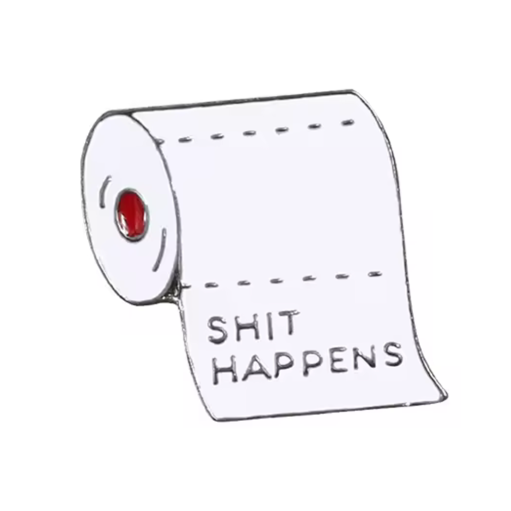 Insignia de solapa de papel higiénico "Shit Happens" Imagen principal del producto